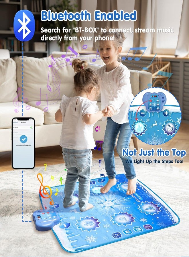 Humzo Frozen Toys Dance Mat for Girls - Bluetooth Light-Up Musical Floor Mat with 4 New Game Modes, Adjustable Volume, 2025 New Gift for Girls Ages 3-12 Birthday & Christmas - Image 5